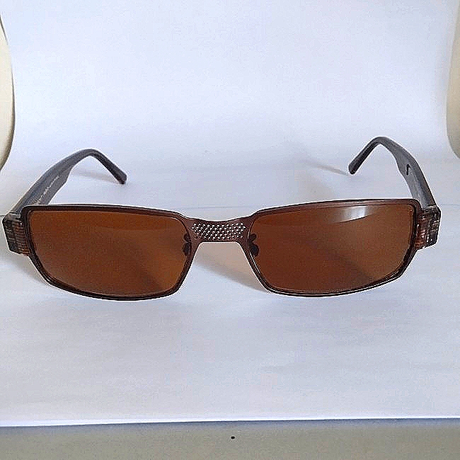 Women's Brown Jean Lafont Vecteur 500 Rectangle Prescription Sunglasses